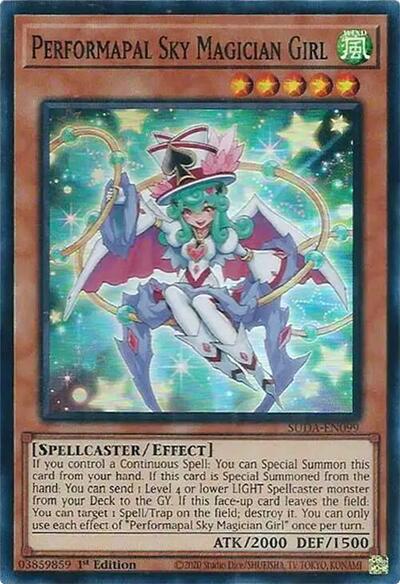 Performapal Sky Magician Girl (Super Rare) [SUDA-EN099-SuR]
