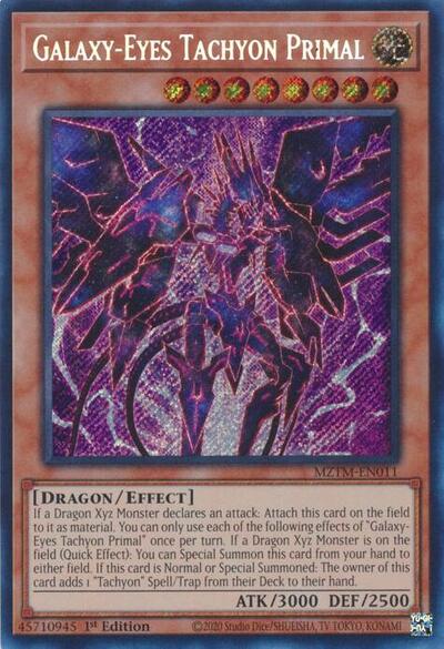 Galaxy-Eyes Tachyon Primal (Secret Rare) [MZTM-EN011-SeR]