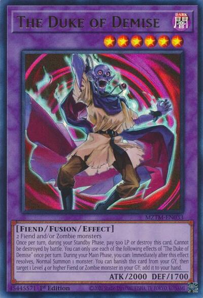 The Duke of Demise (Ultra Rare) [MZTM-EN033-UR]