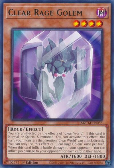 Clear Rage Golem (Rare) [MZTM-EN038-R]