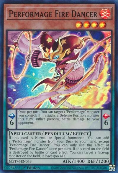 Performage Fire Dancer (Super Rare) [MZTM-EN049-SuR]