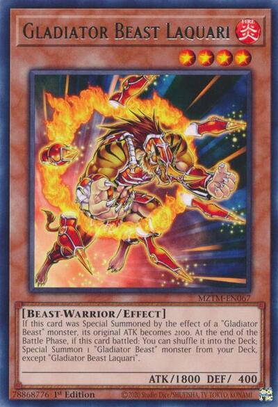 Gladiator Beast Laquari (Rare) [MZTM-EN067-R]