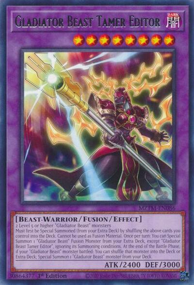Gladiator Beast Tamer Editor (Rare) [MZTM-EN086-R]