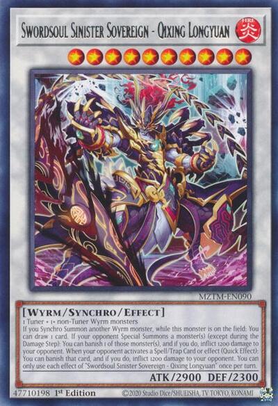 Swordsoul Sinister Sovereign - Qixing Longyuan (Rare) [MZTM-EN090-R]