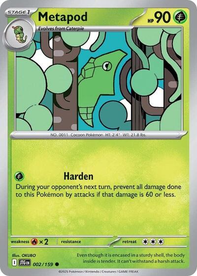 Metapod - 002/159 (Common) [JTG-002-C]