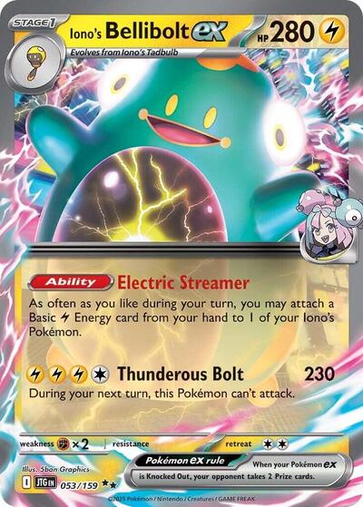 Iono's Bellibolt ex - 053/159 (Double Rare) [JTG-053-DR]