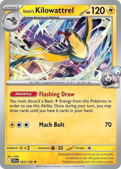 Iono's Kilowattrel - 055/159 (Holo Rare) [JTG-055-HR]
