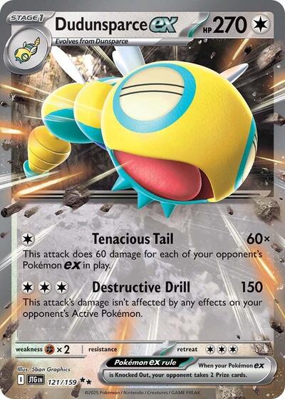 Dudunsparce ex - 121/159 (Double Rare) [JTG-121-DR]