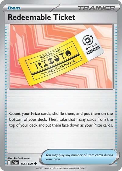 Redeemable Ticket - 156/159 (Uncommon) [JTG-156-U]
