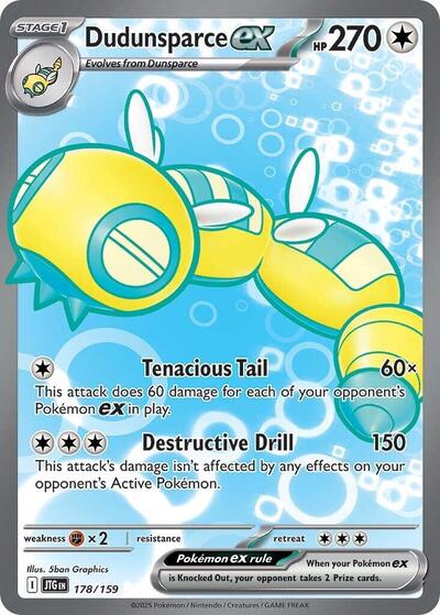Dudunsparce ex - 178/159 (Ultra Rare) [JTG-178-UR]