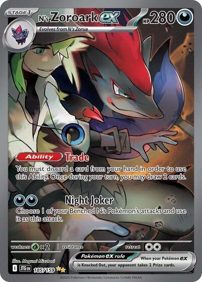 N's Zoroark ex - 185/159 (Special Illustration Rare) [JTG-185-SIR]