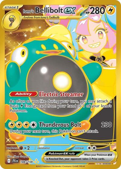 Iono's Bellibolt ex - 188/159 (Hyper Rare) [JTG-188-HYR]