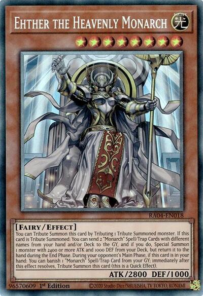 Ehther the Heavenly Monarch (Collector's Rare) [RA04-EN018-CR]