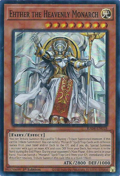 Ehther the Heavenly Monarch (Super Rare) [RA04-EN018-SuR]