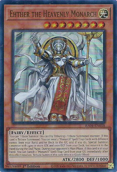 Ehther the Heavenly Monarch (Ultra Rare) [RA04-EN018-UR]