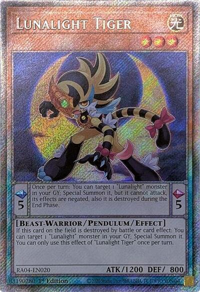 Lunalight Tiger (Platinum Secret Rare) [RA04-EN020-PlSR]