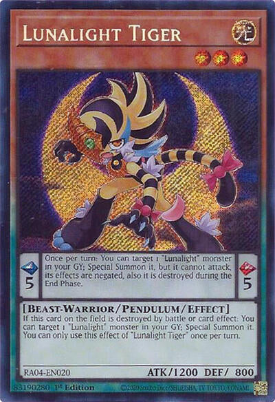 Lunalight Tiger (Secret Rare) [RA04-EN020-SeR]