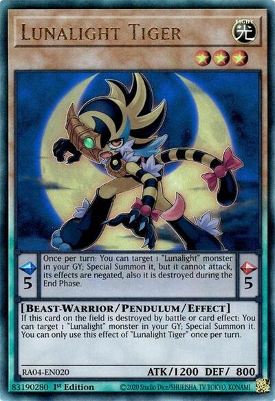 Lunalight Tiger (Ultimate Rare) [RA04-EN020-UmR]
