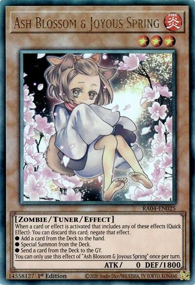 Ash Blossom & Joyous Spring (Ultimate Rare) (Alternate Art) [RA04-EN025-UmR-ALT]