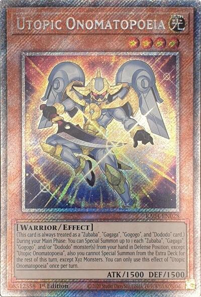 Utopic Onomatopoeia (Platinum Secret Rare) [RA04-EN028-PlSR]