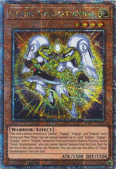 Utopic Onomatopoeia (Quarter Century Secret Rare) [RA04-EN028-QCSR]