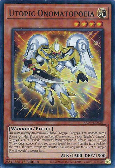 Utopic Onomatopoeia (Super Rare) [RA04-EN028-SuR]