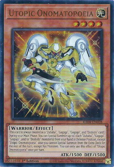 Utopic Onomatopoeia (Ultra Rare) [RA04-EN028-UR]