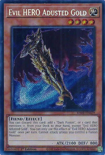 Evil HERO Adusted Gold (Secret Rare) [RA04-EN029-SeR]