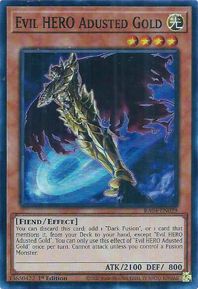 Evil HERO Adusted Gold (Super Rare) [RA04-EN029-SuR]