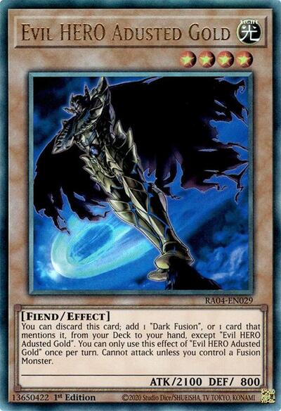 Evil HERO Adusted Gold (Ultimate Rare) [RA04-EN029-UmR]