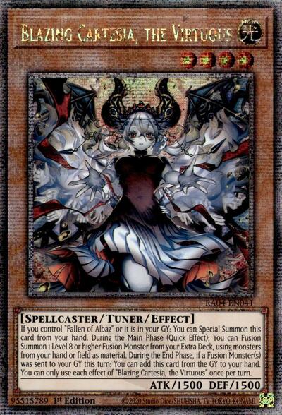 Blazing Cartesia, the Virtuous (Quarter Century Secret Rare) [RA04-EN041-QCSR]