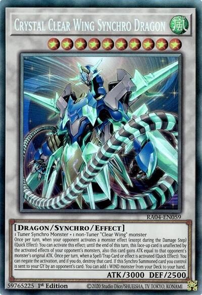 Crystal Clear Wing Synchro Dragon (Collector's Rare) [RA04-EN059-CR]