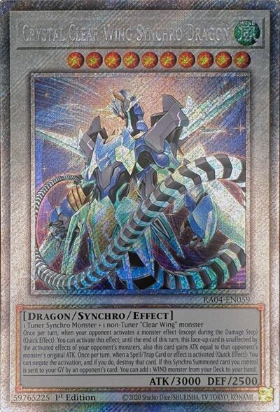 Crystal Clear Wing Synchro Dragon (Platinum Secret Rare) [RA04-EN059-PlSR]