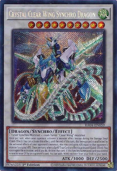 Crystal Clear Wing Synchro Dragon (Secret Rare) [RA04-EN059-SeR]
