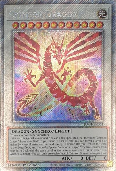Crimson Dragon (Platinum Secret Rare) [RA04-EN061-PlSR]