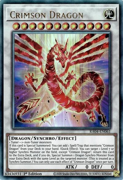 Crimson Dragon (Ultimate Rare) [RA04-EN061-UmR]