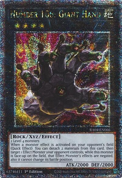Number 106: Giant Hand (Quarter Century Secret Rare) [RA04-EN066-QCSR]