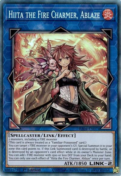 Hiita the Fire Charmer, Ablaze (Collector's Rare) [RA04-EN074-CR]