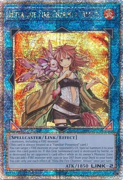 Hiita the Fire Charmer, Ablaze (Quarter Century Secret Rare) [RA04-EN074-QCSR]