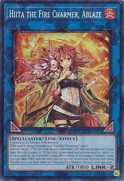 Hiita the Fire Charmer, Ablaze (Super Rare) [RA04-EN074-SuR]
