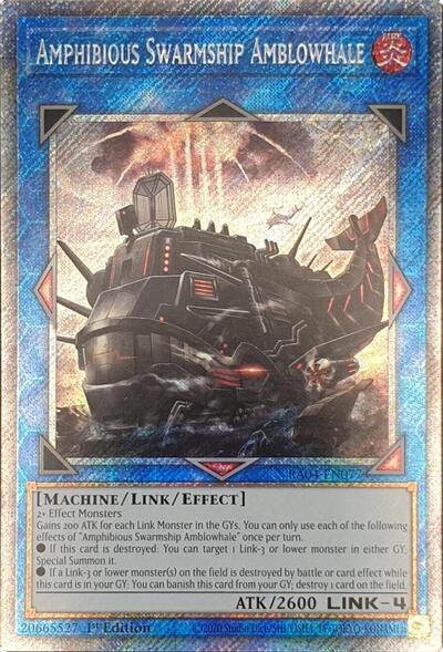 Amphibious Swarmship Amblowhale (Platinum Secret Rare) [RA04-EN077-PlSR]