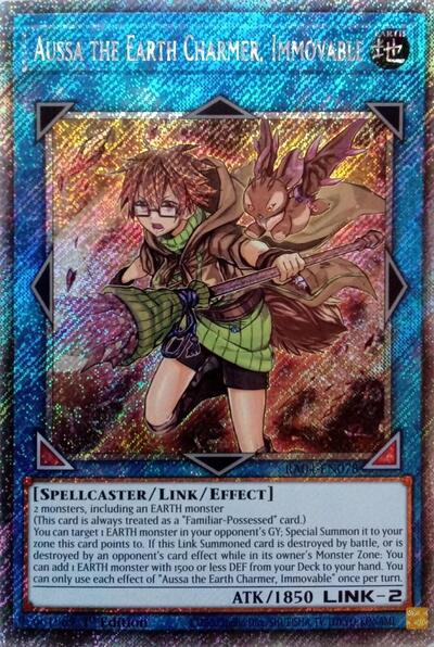 Aussa the Earth Charmer, Immovable (Platinum Secret Rare) [RA04-EN078-PlSR]