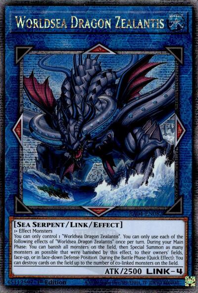 Worldsea Dragon Zealantis (Quarter Century Secret Rare) [RA04-EN082-QCSR]