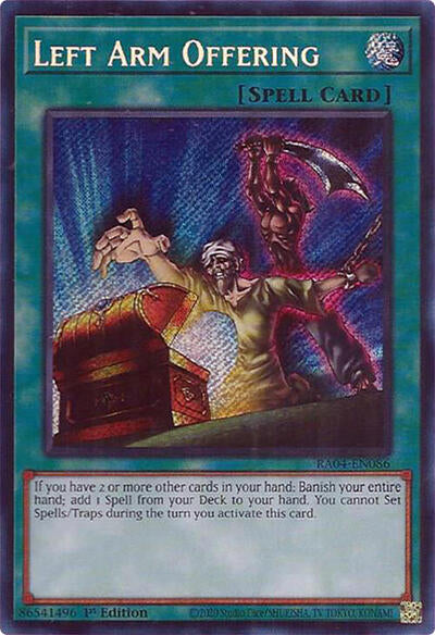 Left Arm Offering (Secret Rare) [RA04-EN086-SeR]