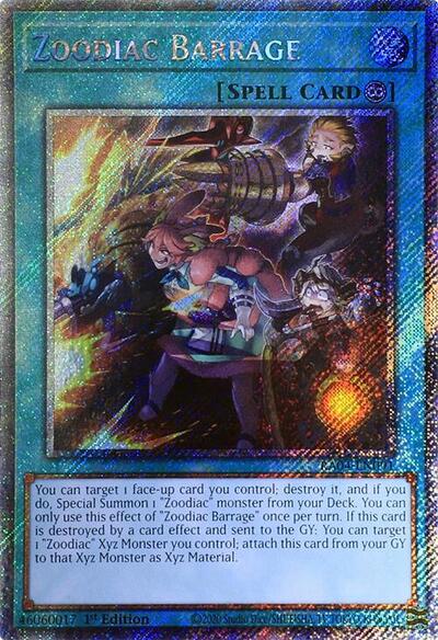 Zoodiac Barrage (Platinum Secret Rare) [RA04-EN091-PlSR]