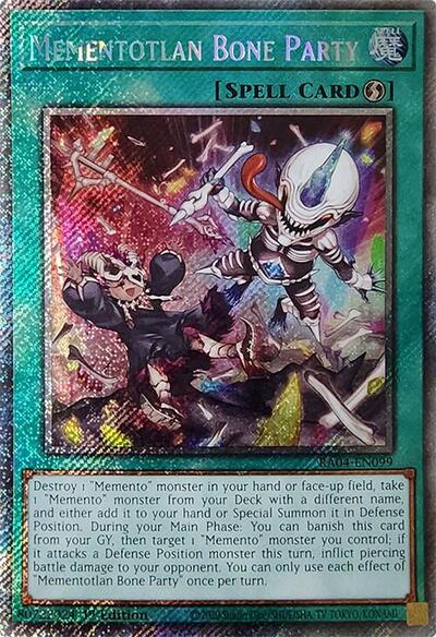 Mementotlan Bone Party (Platinum Secret Rare) [RA04-EN099-PlSR]