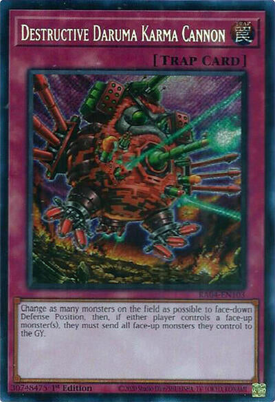 Destructive Daruma Karma Cannon (Secret Rare) [RA04-EN103-SeR]