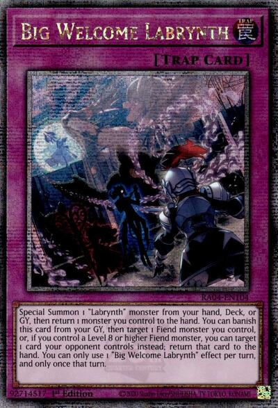 Big Welcome Labrynth (Quarter Century Secret Rare) [RA04-EN104-QCSR]