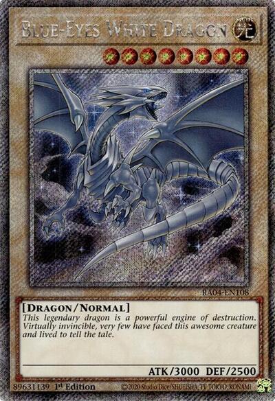 Blue-Eyes White Dragon (Platinum Secret Rare) (A) [RA04-EN108-PlSR-A]