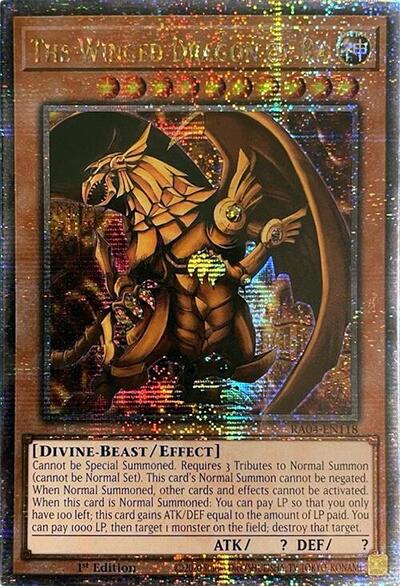 The Winged Dragon of Ra (Quarter Century Secret Rare) [RA04-EN118-QCSR]